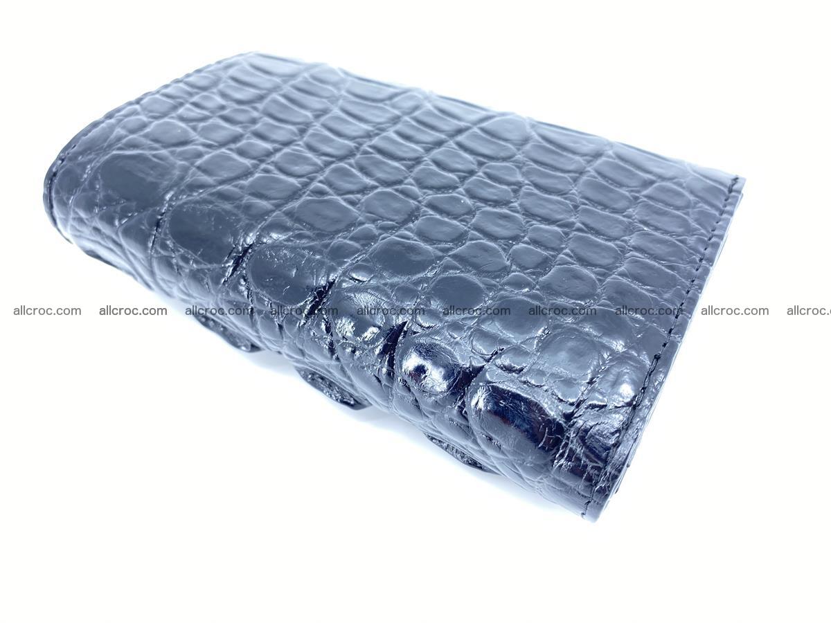 Siamese crocodile skin wallet for women trifold medium size 451 Foto 6