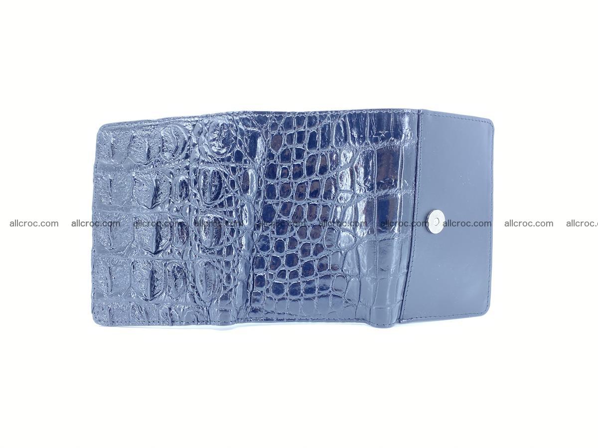 Siamese crocodile skin wallet for women trifold medium size 451 Foto 9