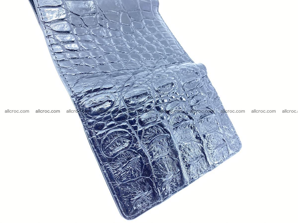 Siamese crocodile skin wallet for women trifold medium size 451 Foto 10