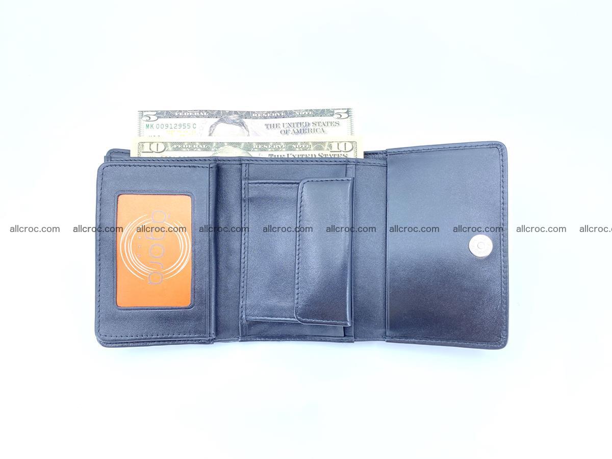 Siamese crocodile skin wallet for women, trifold medium size 429 Foto 6