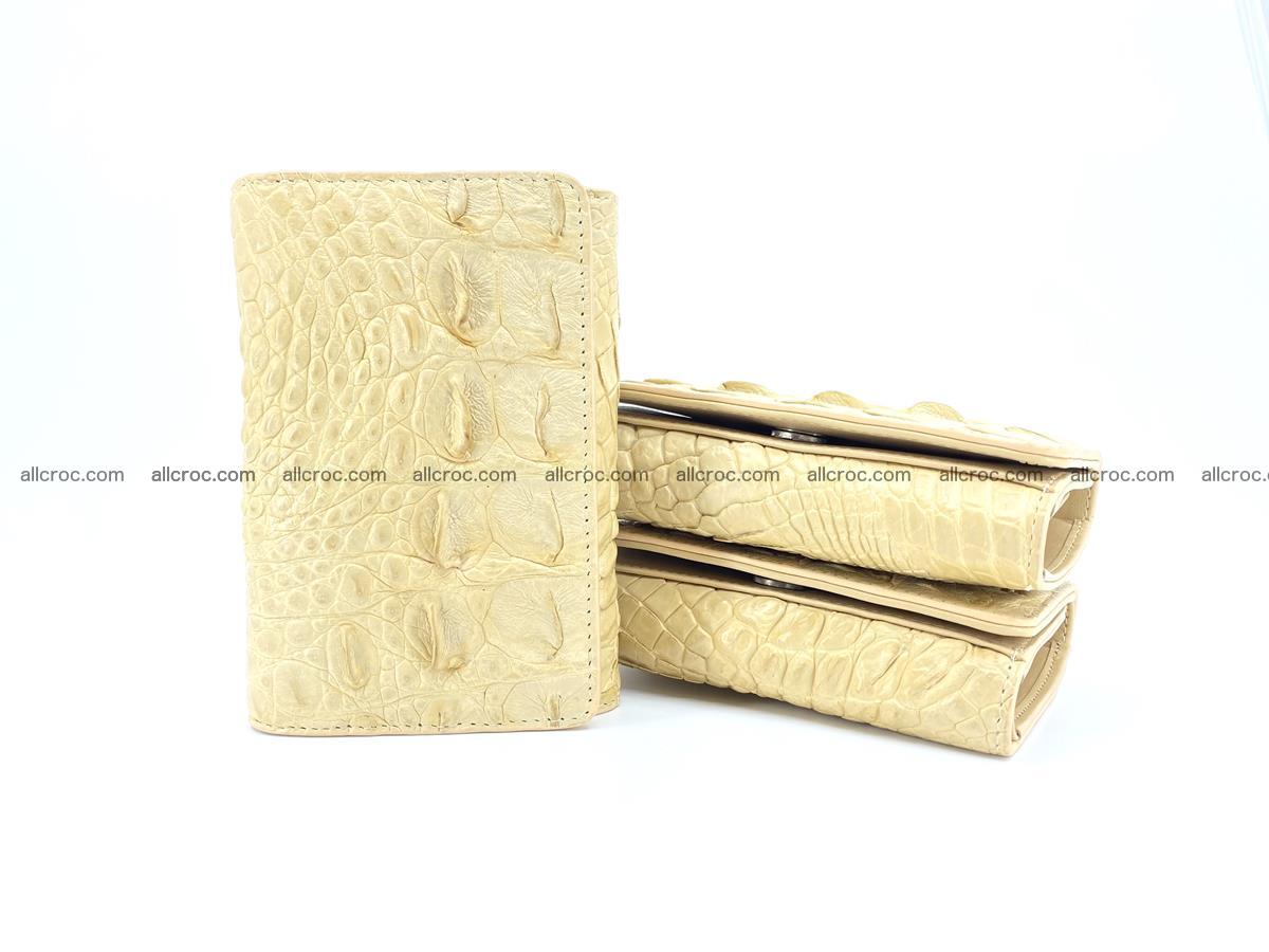 Siamese crocodile skin wallet for women, trifold medium size 427 Foto 10