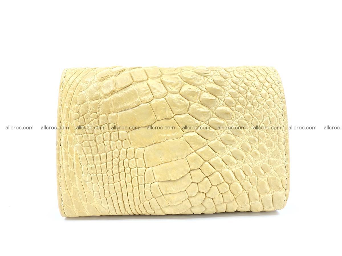 Siamese crocodile skin wallet for women, trifold medium size 427 Foto 1