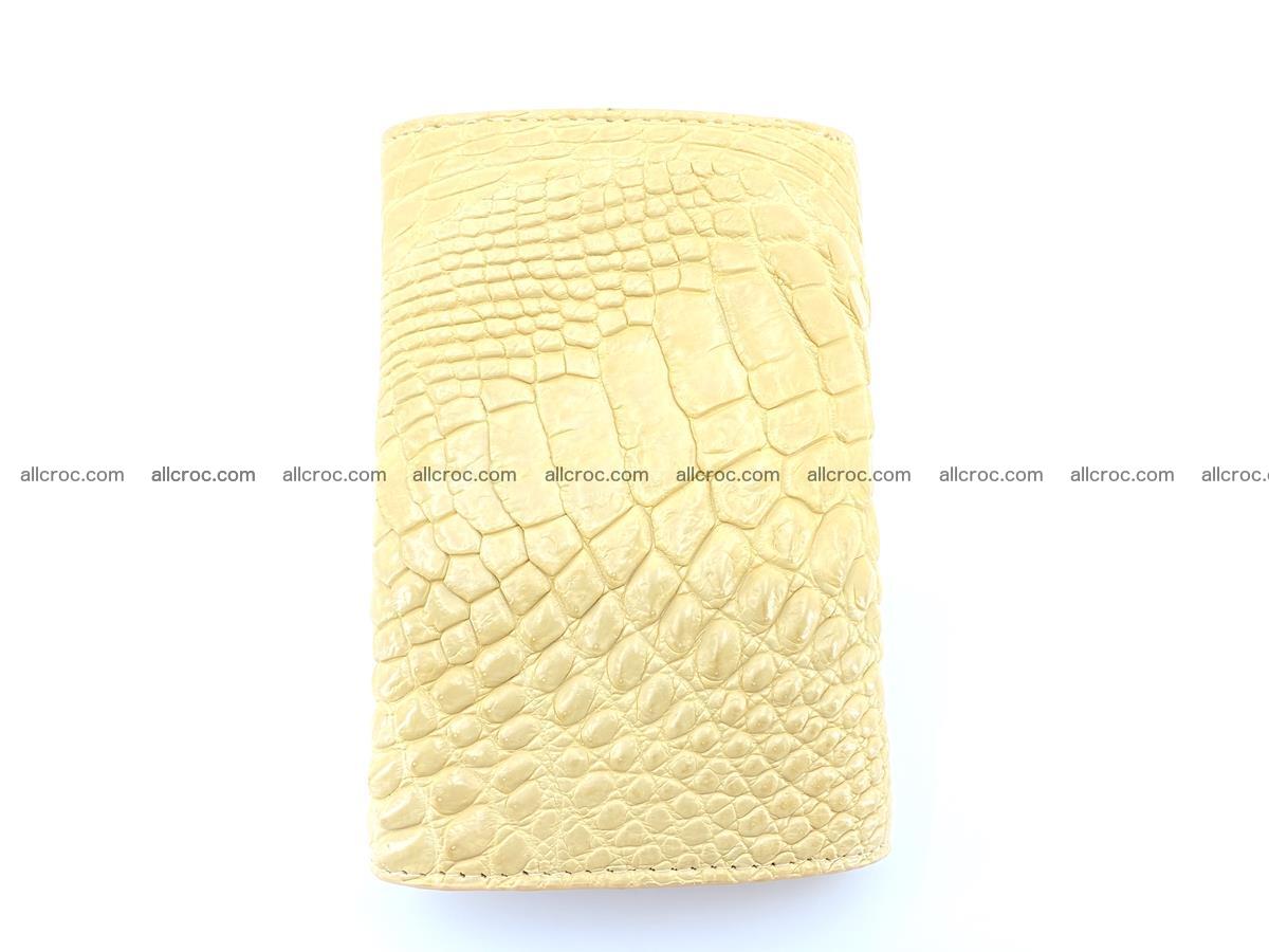 Siamese crocodile skin wallet for women, trifold medium size 427 Foto 3