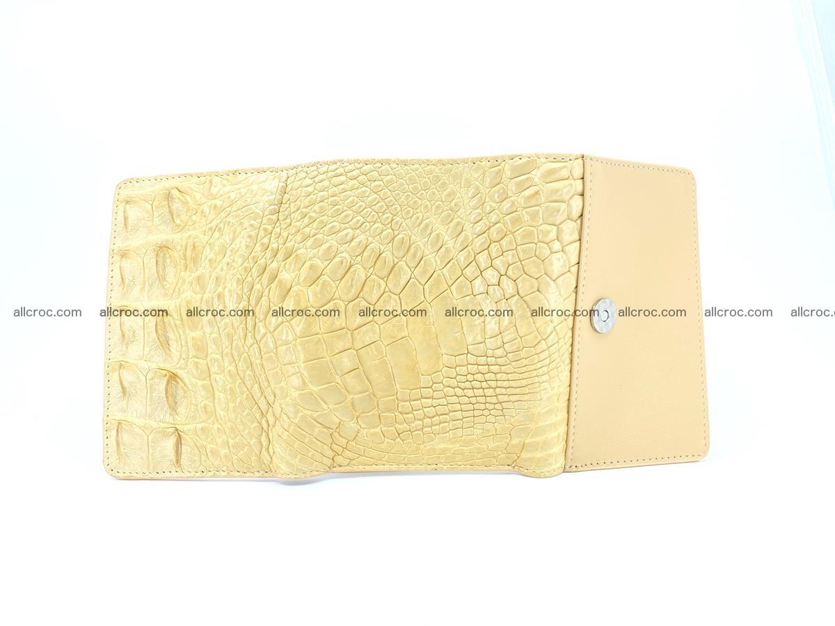 Siamese crocodile skin wallet for women, trifold medium size 427 Foto 9
