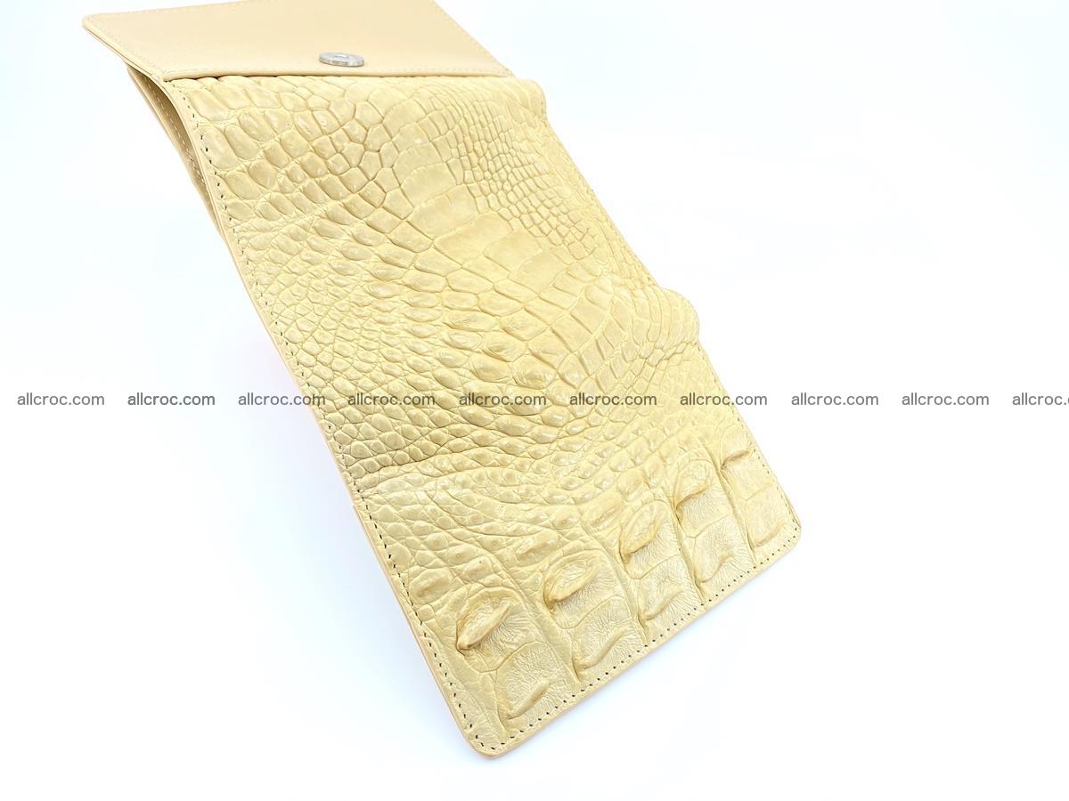 Siamese crocodile skin wallet for women, trifold medium size 427 Foto 8