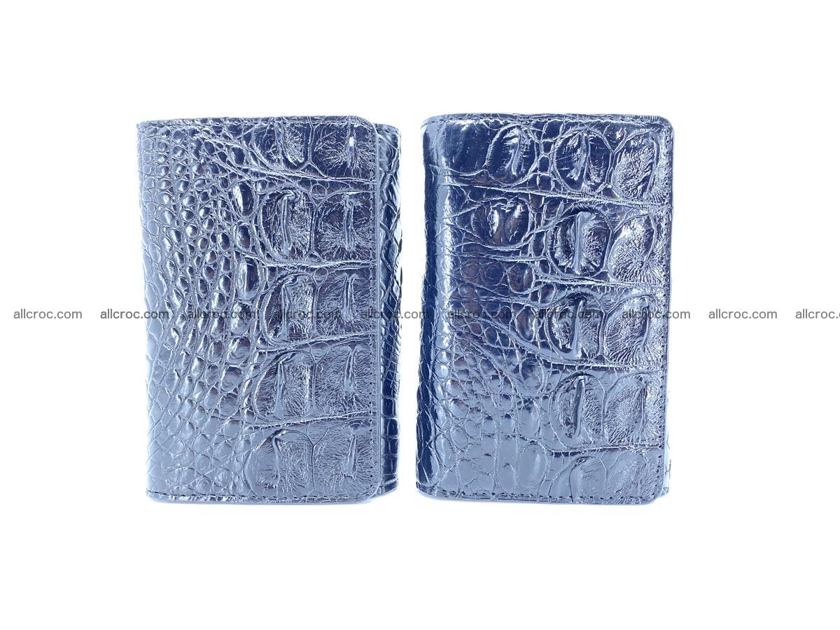 Siamese crocodile skin wallet for women, trifold medium size 429 Foto 10