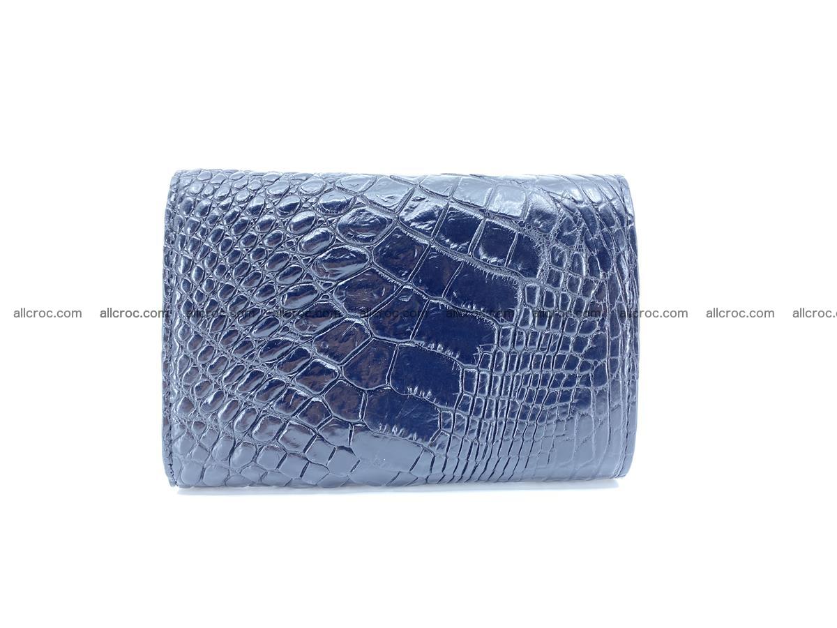 Siamese crocodile skin wallet for women, trifold medium size 429 Foto 1