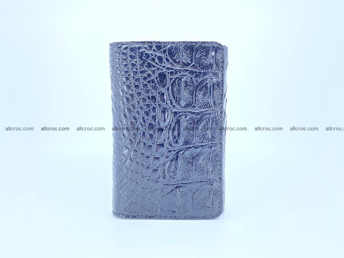 Siamese crocodile skin wallet for women, trifold medium size 429 Foto 2