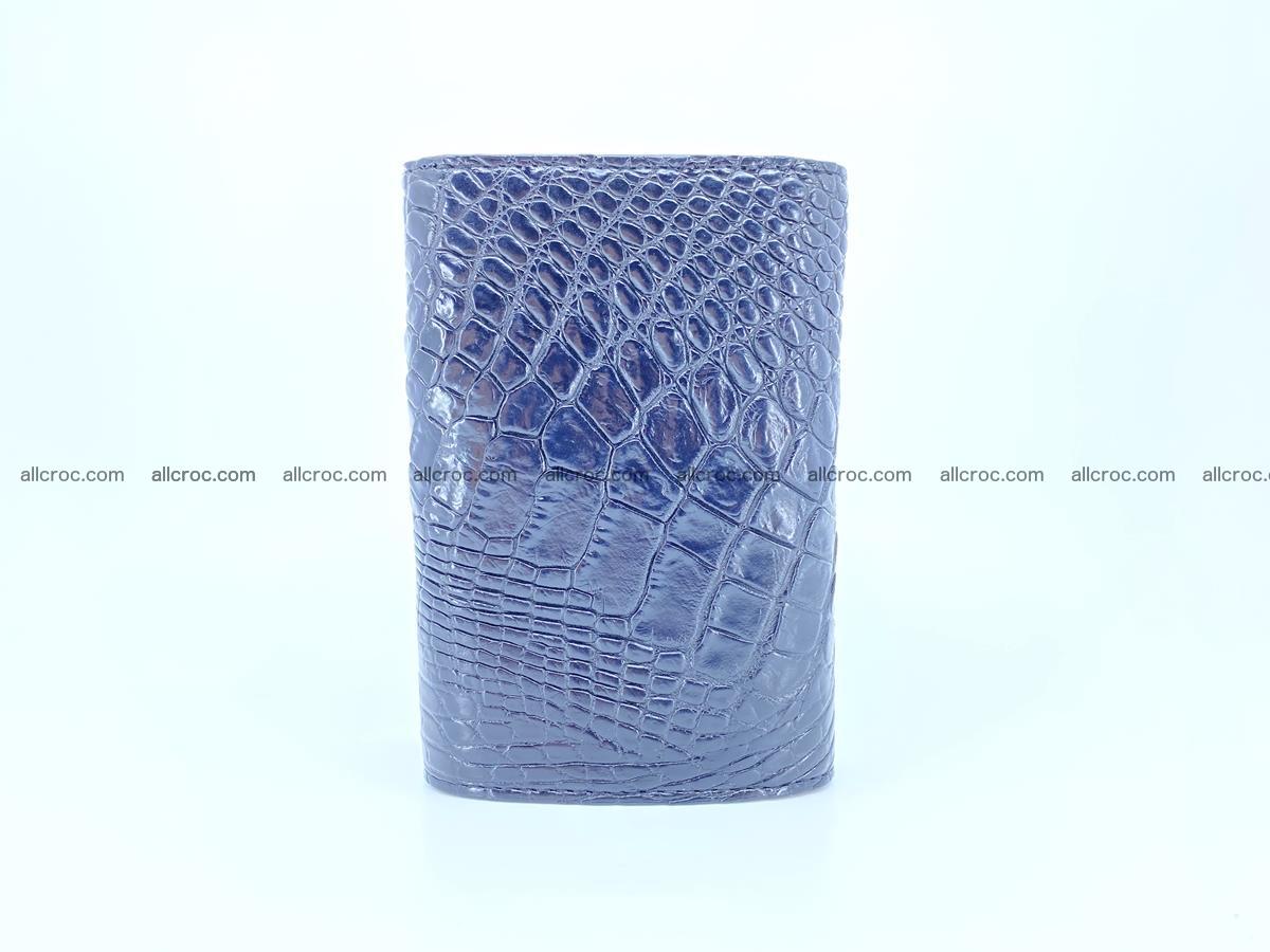 Siamese crocodile skin wallet for women, trifold medium size 429 Foto 3