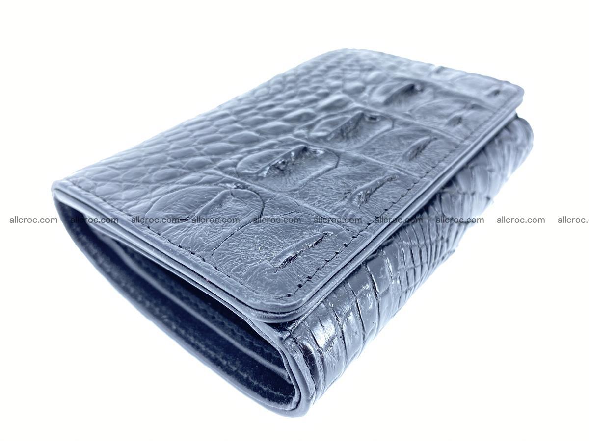 Siamese crocodile skin wallet for women, trifold medium size 429 Foto 4