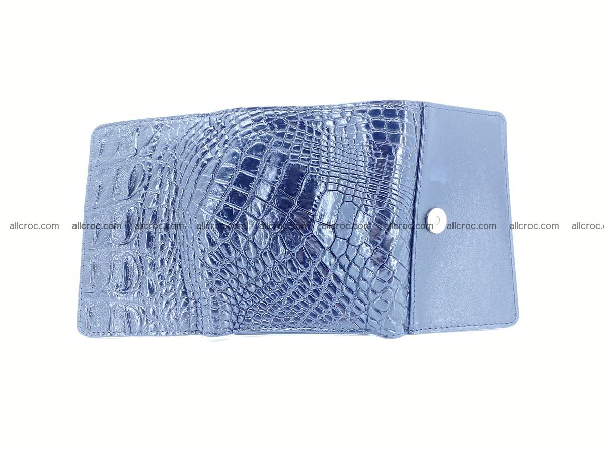 Siamese crocodile skin wallet for women, trifold medium size 429 Foto 8