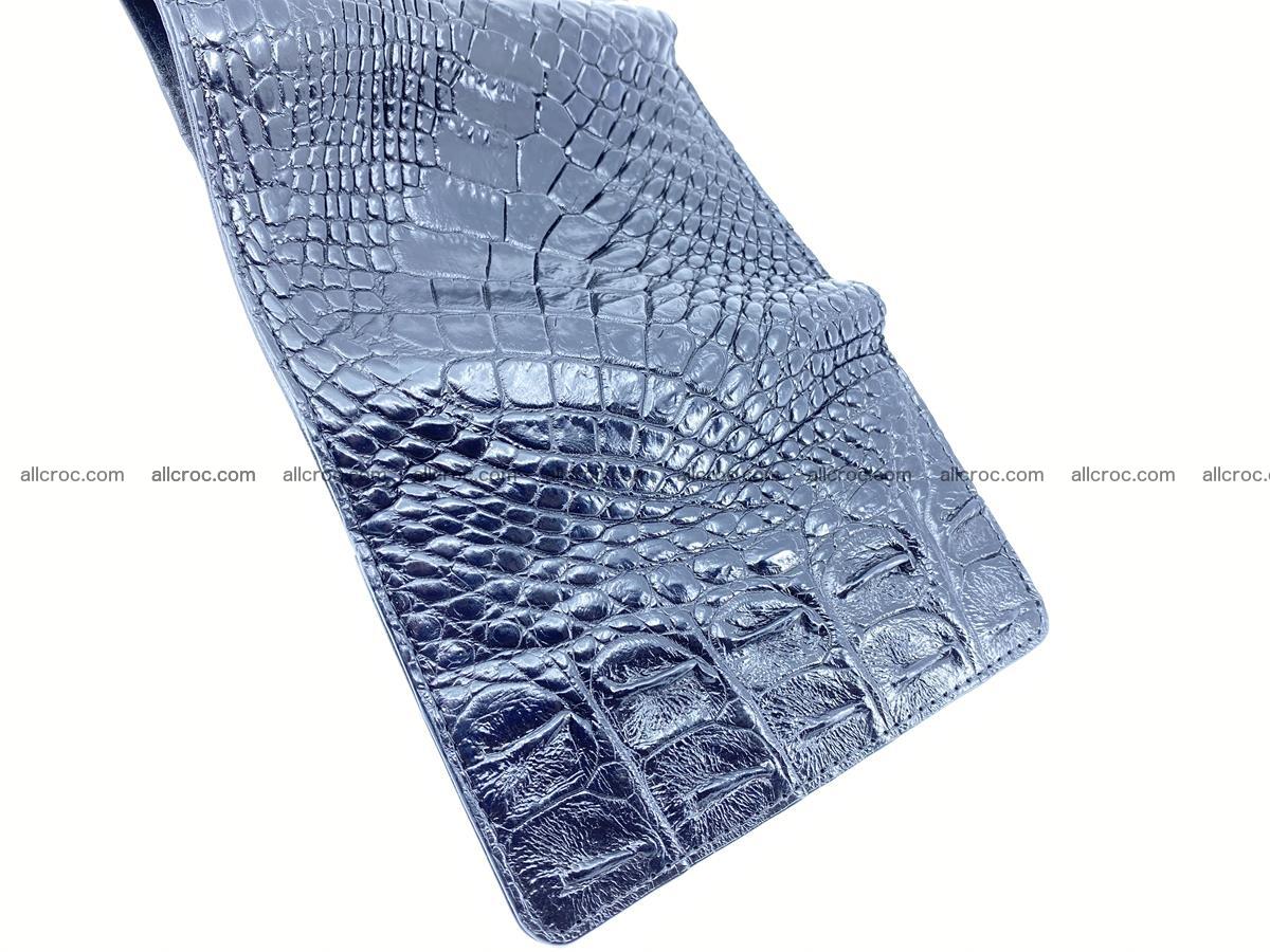 Siamese crocodile skin wallet for women, trifold medium size 429 Foto 9