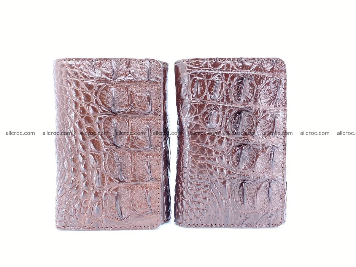 Siamese crocodile skin wallet for women, trifold medium size 428 Foto 10