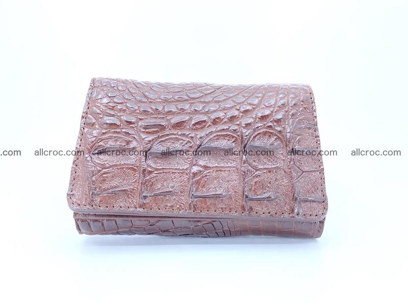 Siamese crocodile skin wallet for women, trifold medium size 428