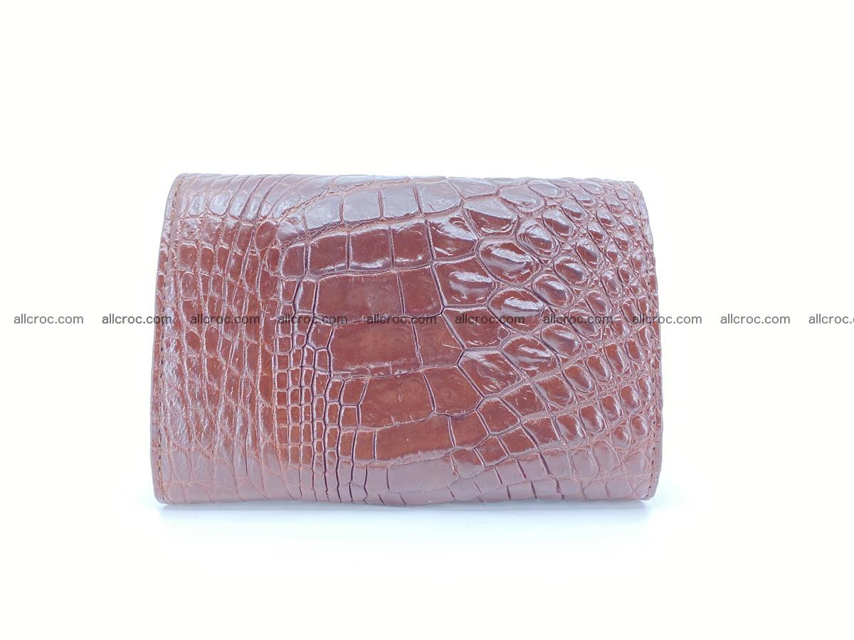 Siamese crocodile skin wallet for women, trifold medium size 428 Foto 1
