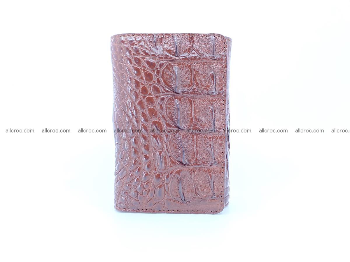 Siamese crocodile skin wallet for women, trifold medium size 428 Foto 2