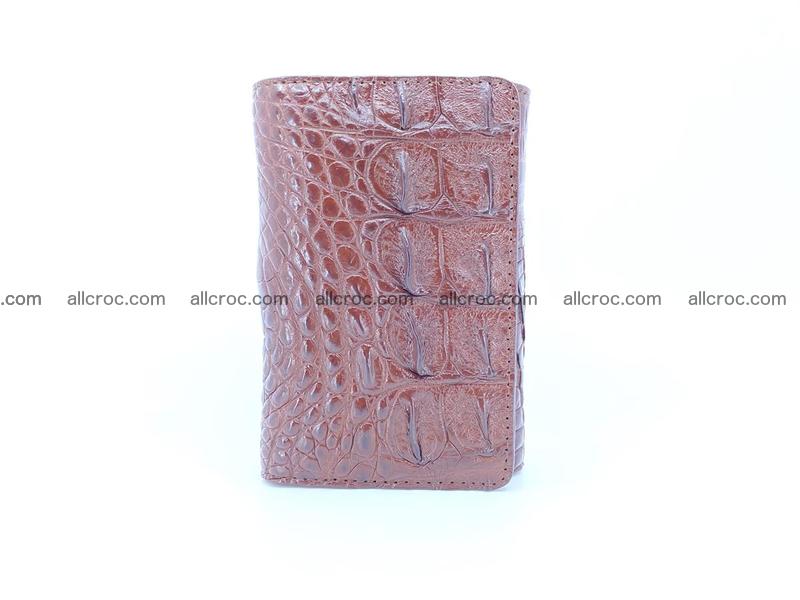 Siamese crocodile skin wallet for women, trifold medium size 428