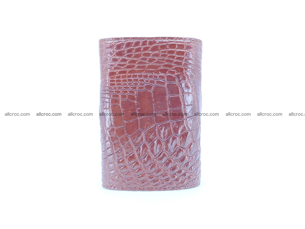 Siamese crocodile skin wallet for women, trifold medium size 428 Foto 3