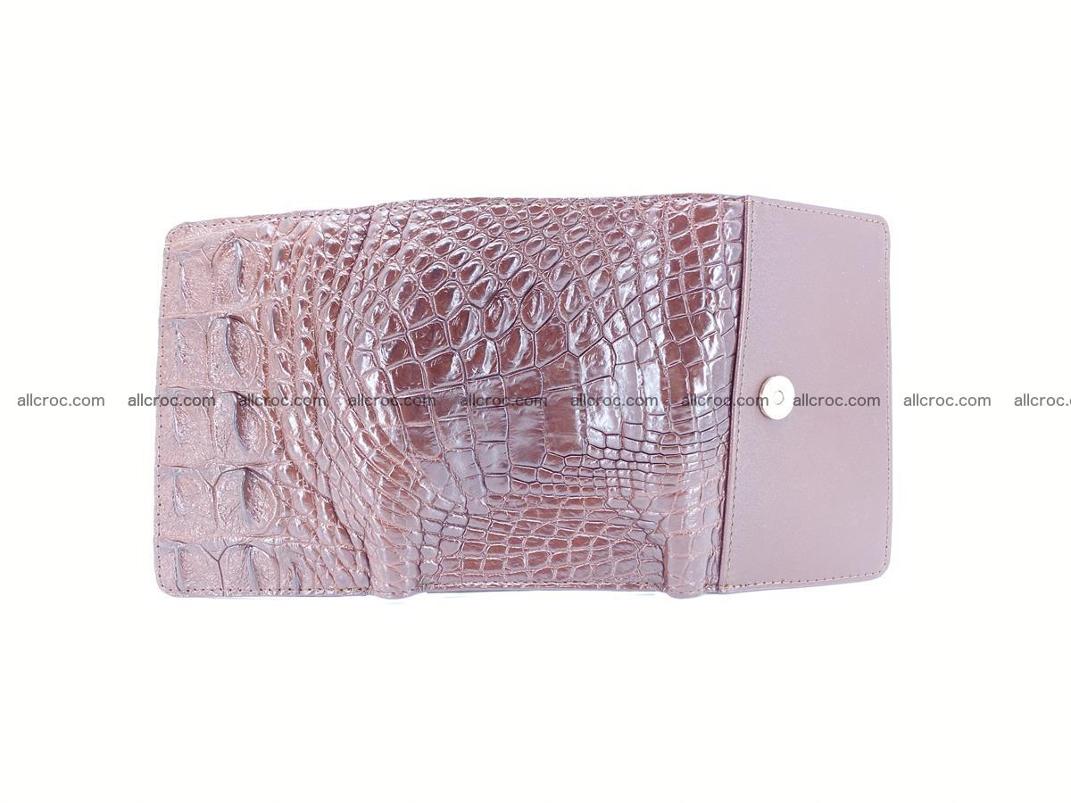 Siamese crocodile skin wallet for women, trifold medium size 428 Foto 9