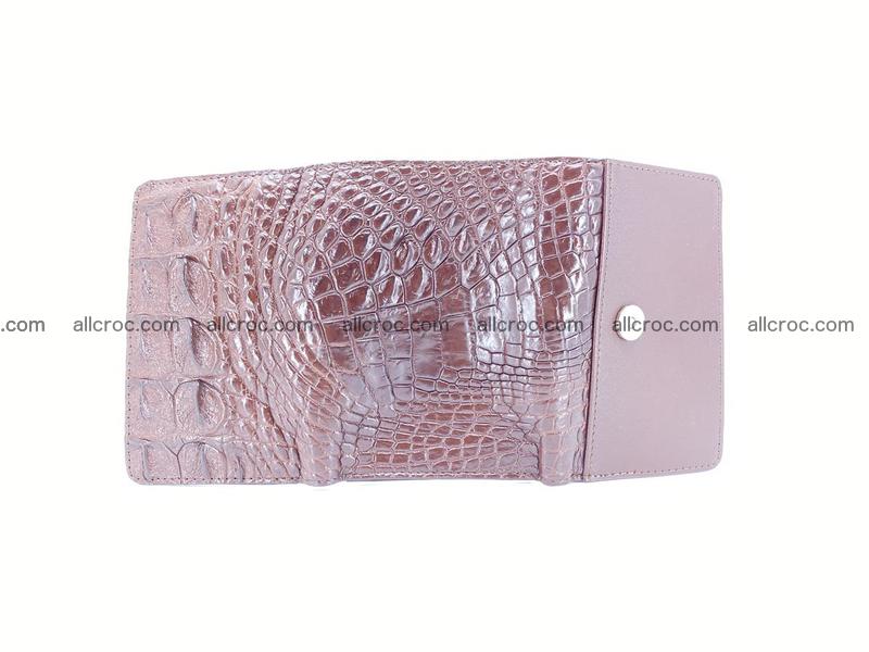 Siamese crocodile skin wallet for women, trifold medium size 428