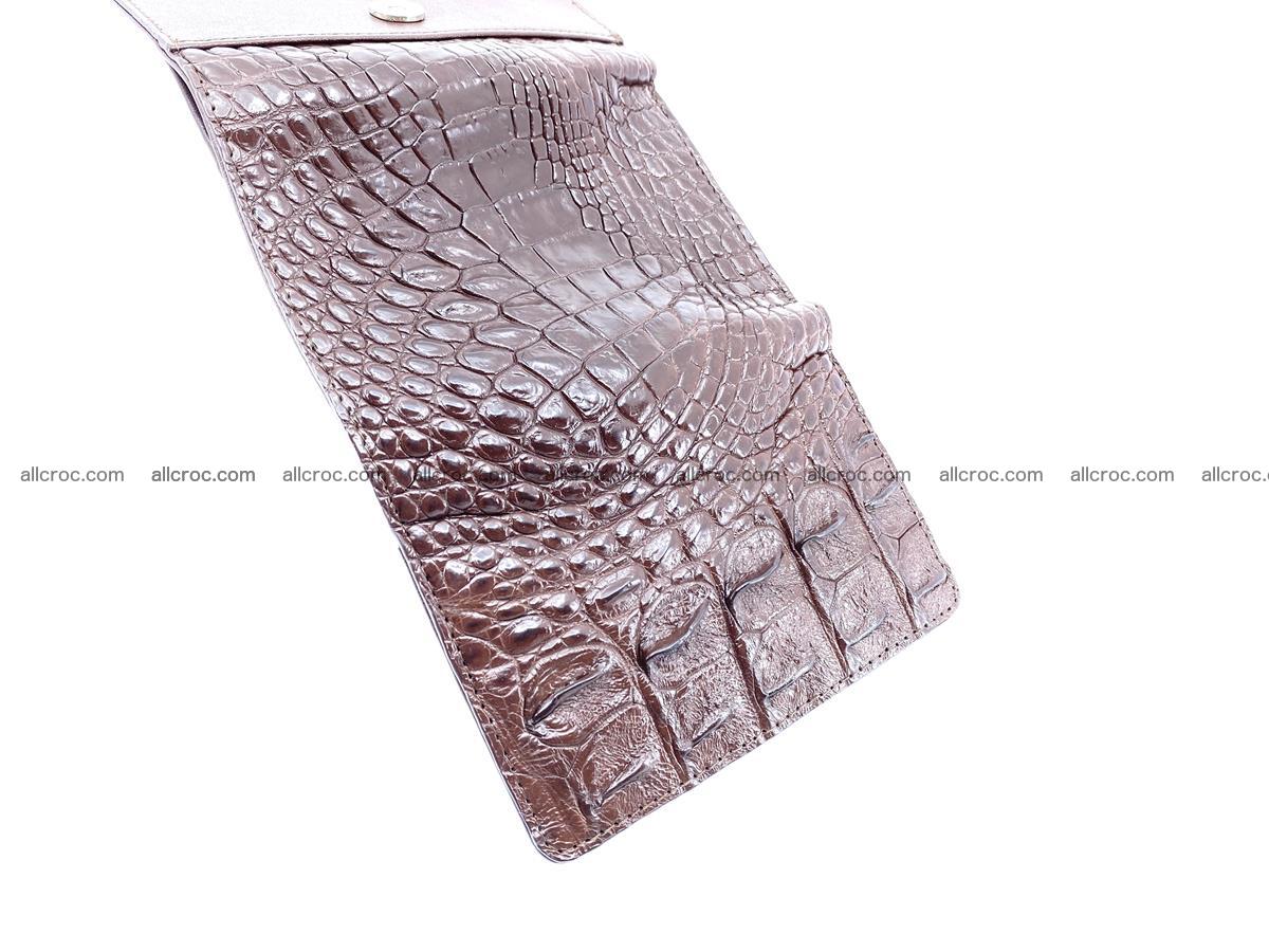 Siamese crocodile skin wallet for women, trifold medium size 428 Foto 8