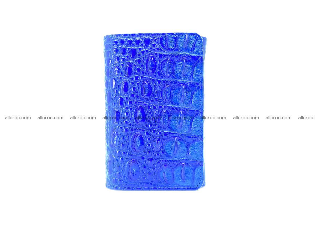 Siamese crocodile skin wallet for women, trifold medium size 430 Foto 2