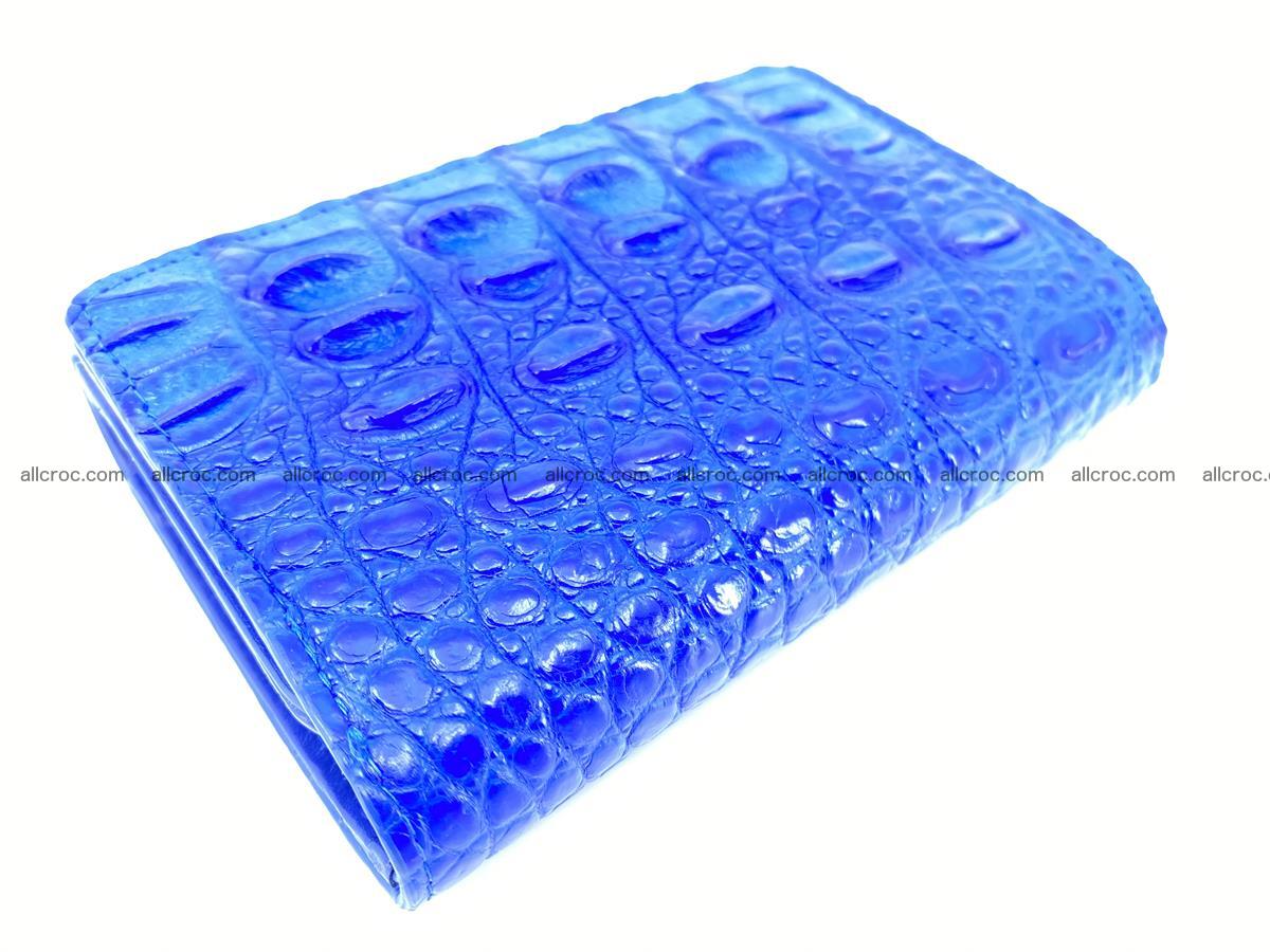 Siamese crocodile skin wallet for women, trifold medium size 430 Foto 5