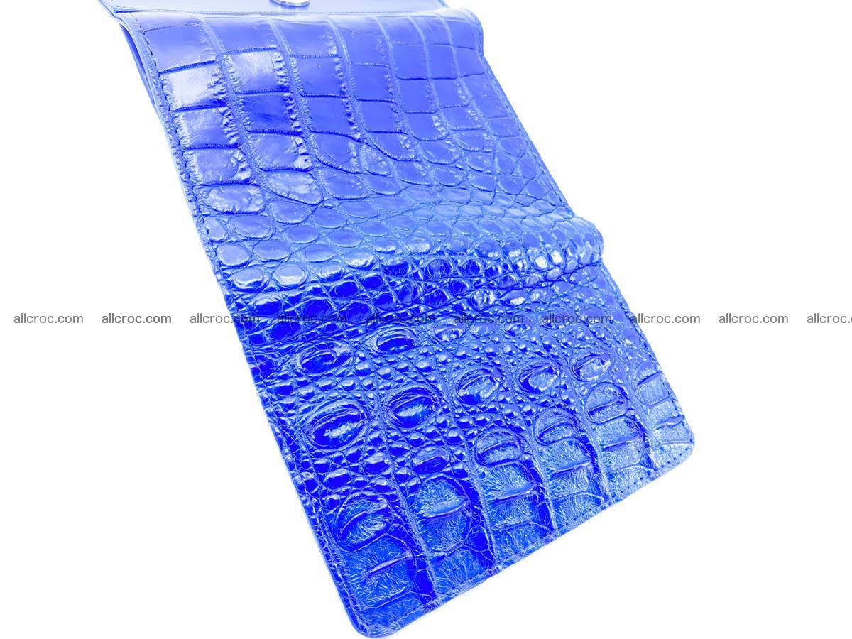 Siamese crocodile skin wallet for women, trifold medium size 430 Foto 10