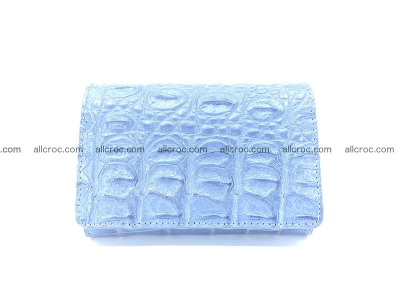 Siamese crocodile skin wallet for women, trifold medium size 431