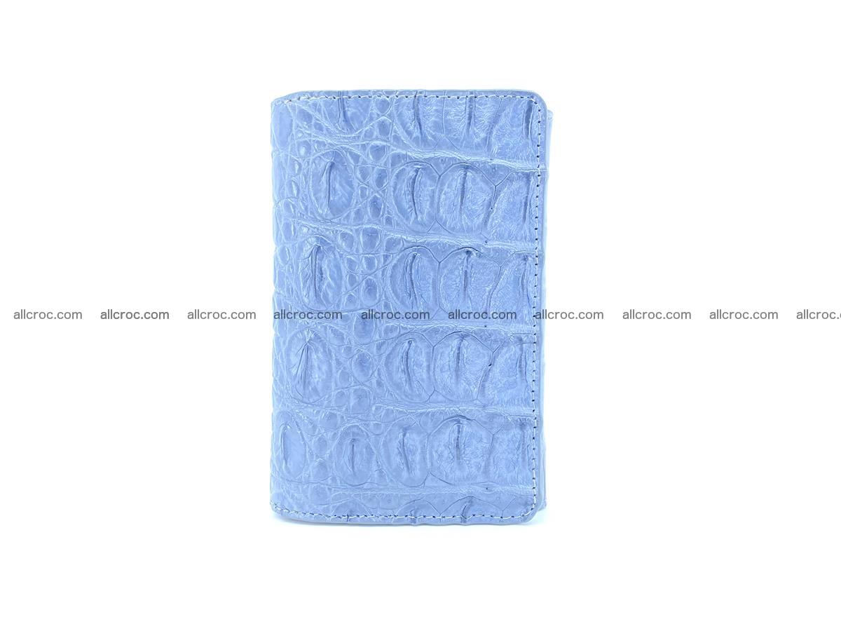 Siamese crocodile skin wallet for women, trifold medium size 431 Foto 2