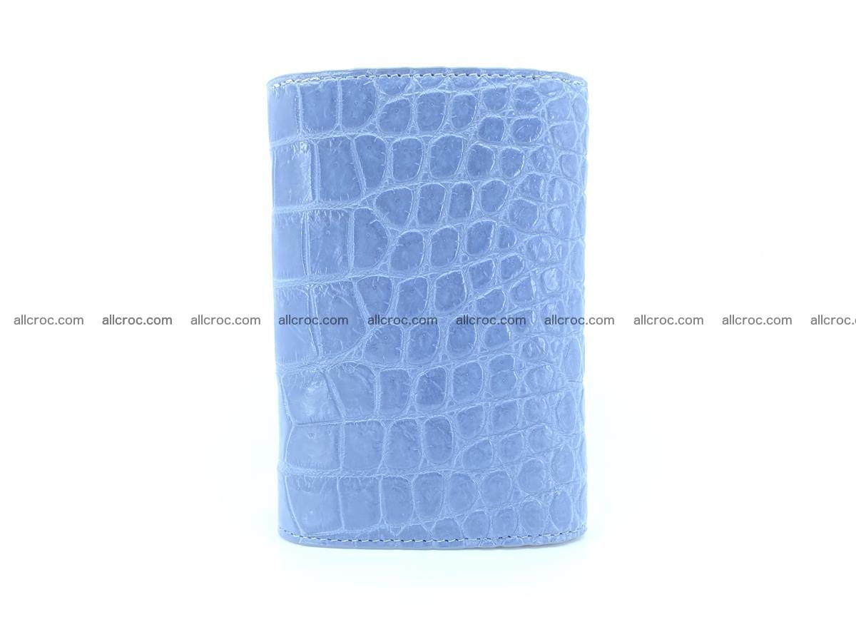 Siamese crocodile skin wallet for women, trifold medium size 431 Foto 3