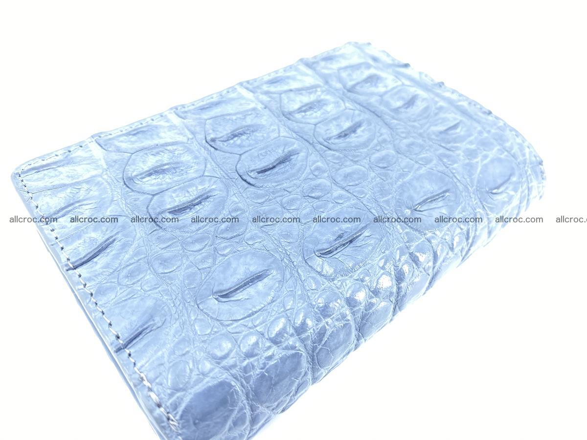 Siamese crocodile skin wallet for women, trifold medium size 431 Foto 5