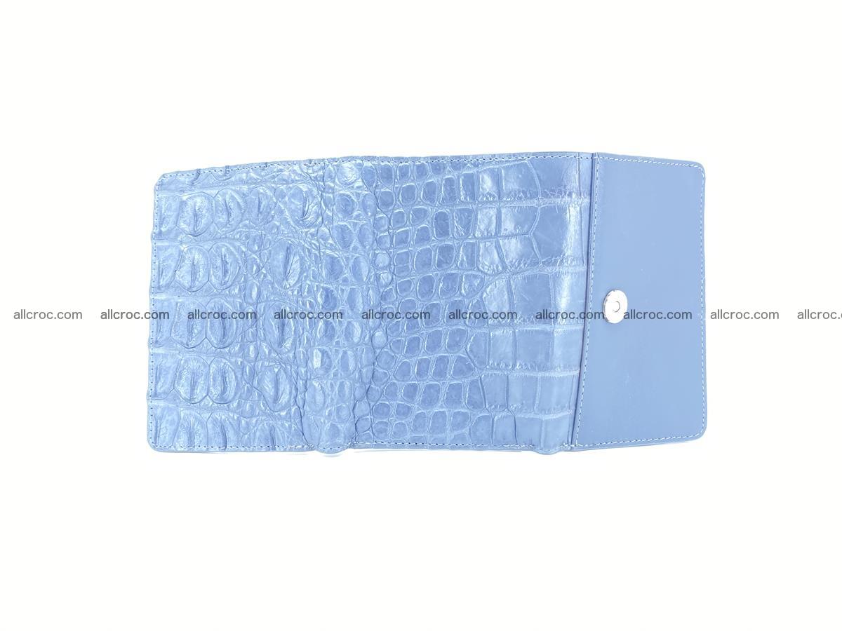 Siamese crocodile skin wallet for women, trifold medium size 431 Foto 9