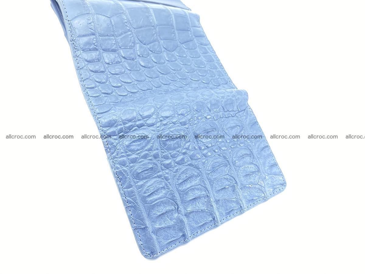 Siamese crocodile skin wallet for women, trifold medium size 431 Foto 10