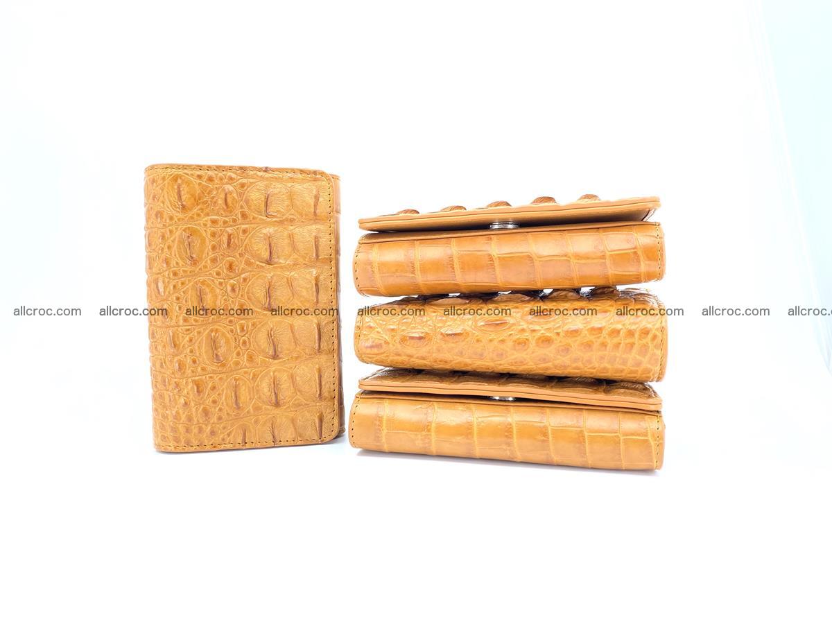 Siamese crocodile skin wallet for women, trifold medium size 432 Foto 11