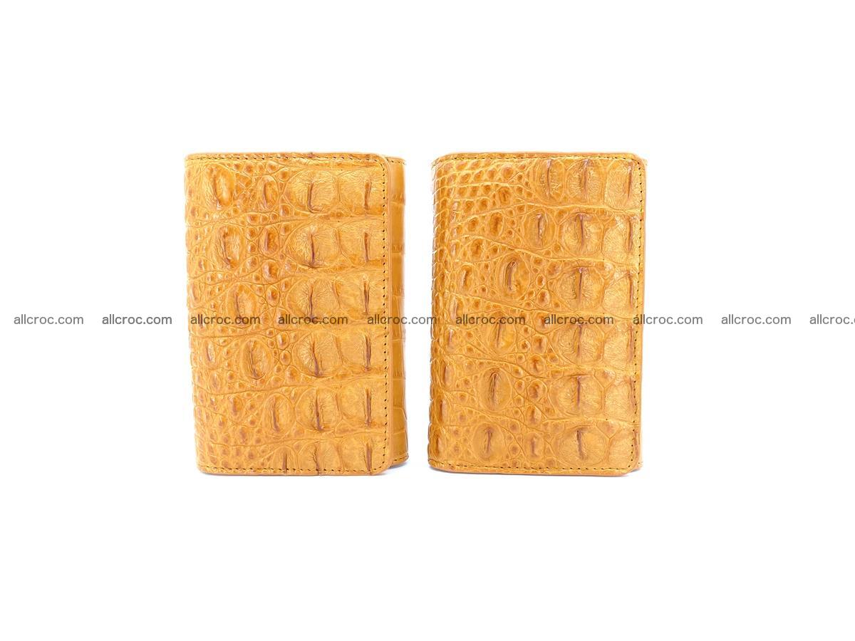 Siamese crocodile skin wallet for women, trifold medium size 432 Foto 12