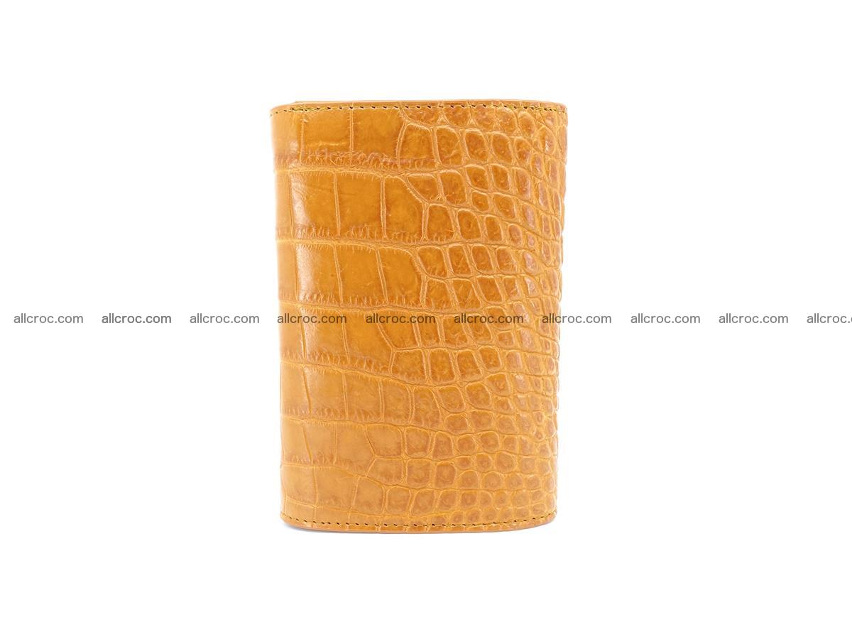 Siamese crocodile skin wallet for women, trifold medium size 432 Foto 3