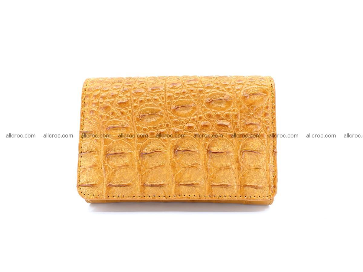 Siamese crocodile skin wallet for women, trifold medium size 432 Foto 0