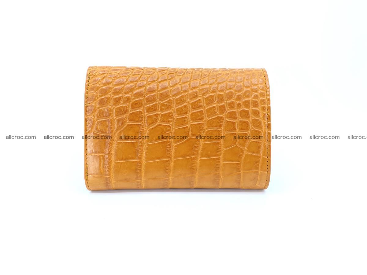 Siamese crocodile skin wallet for women, trifold medium size 432 Foto 1