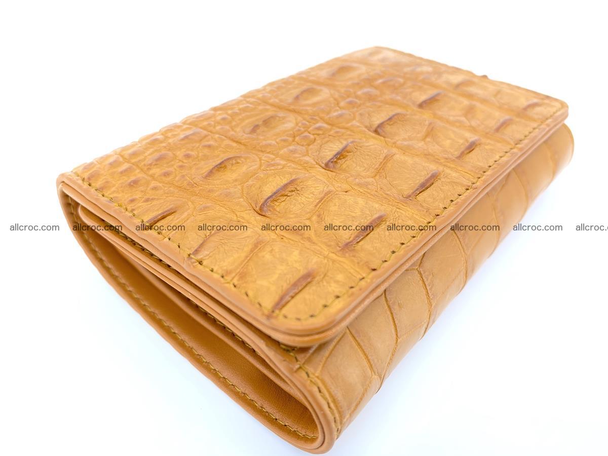 Siamese crocodile skin wallet for women, trifold medium size 432 Foto 4