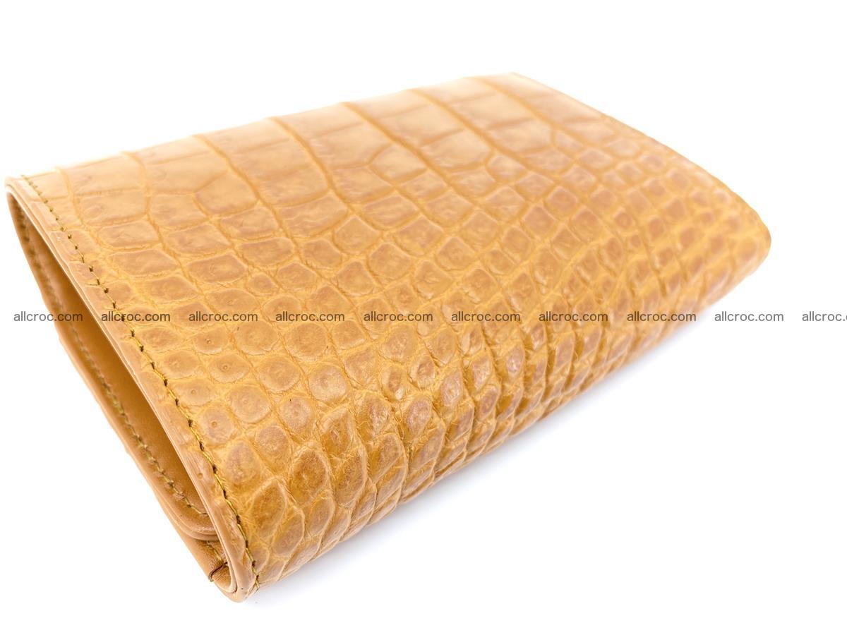 Siamese crocodile skin wallet for women, trifold medium size 432 Foto 6