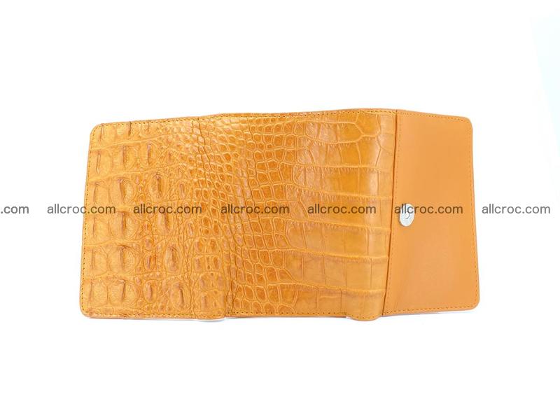 Siamese crocodile skin wallet for women, trifold medium size 432