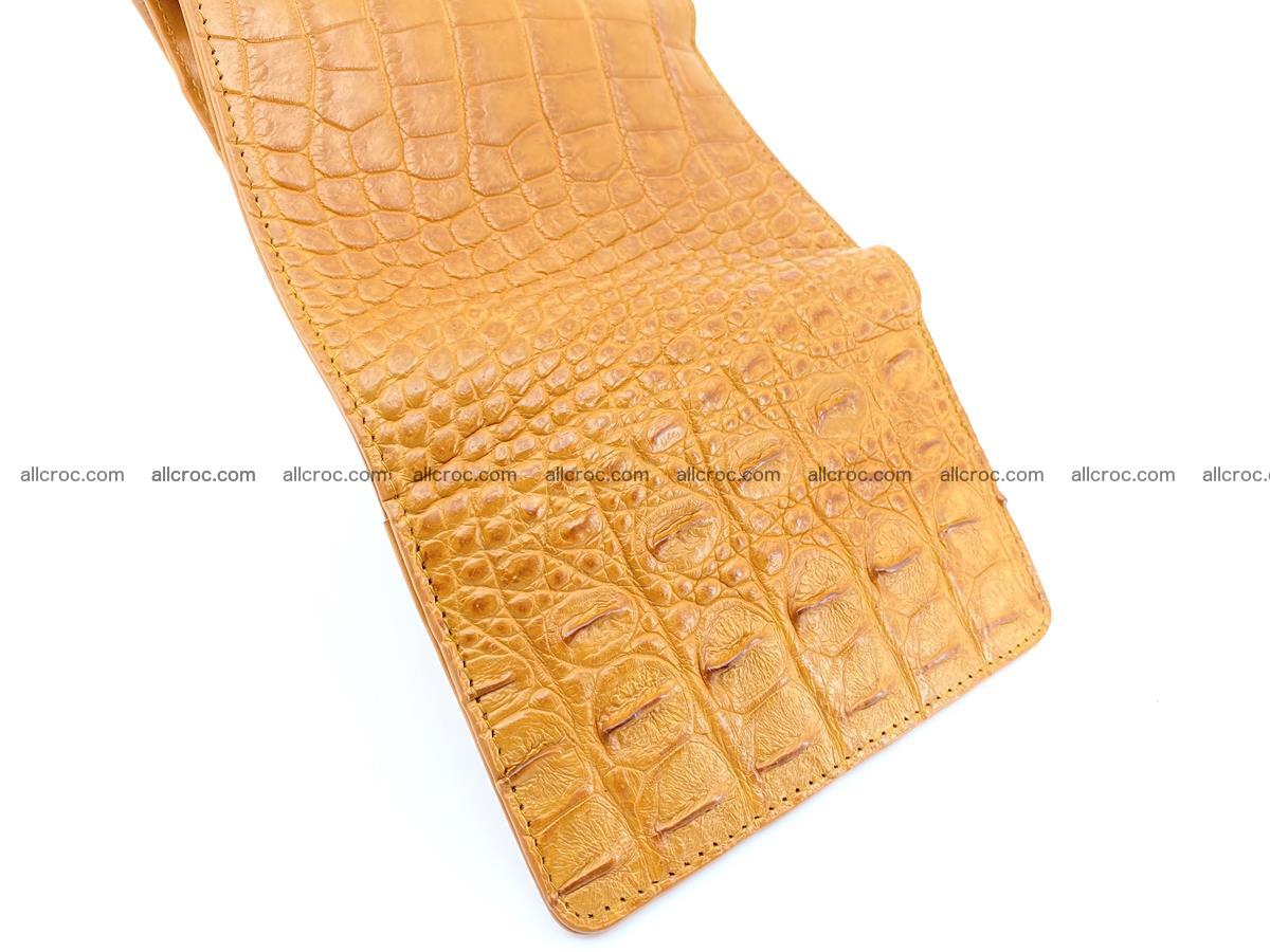 Siamese crocodile skin wallet for women, trifold medium size 432 Foto 10