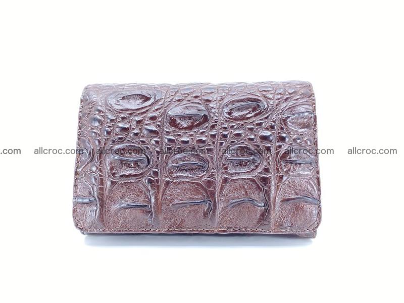 Siamese crocodile skin wallet for women, trifold medium size 433