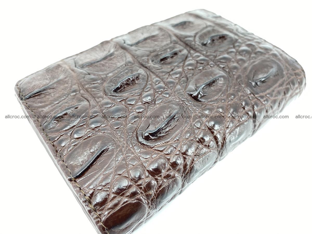 Siamese crocodile skin wallet for women, trifold medium size 433 Foto 5