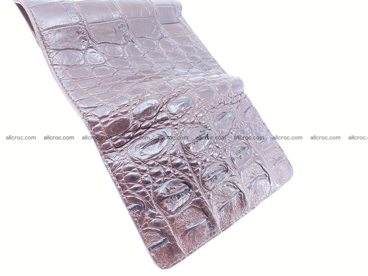 Siamese crocodile skin wallet for women, trifold medium size 433 Foto 10