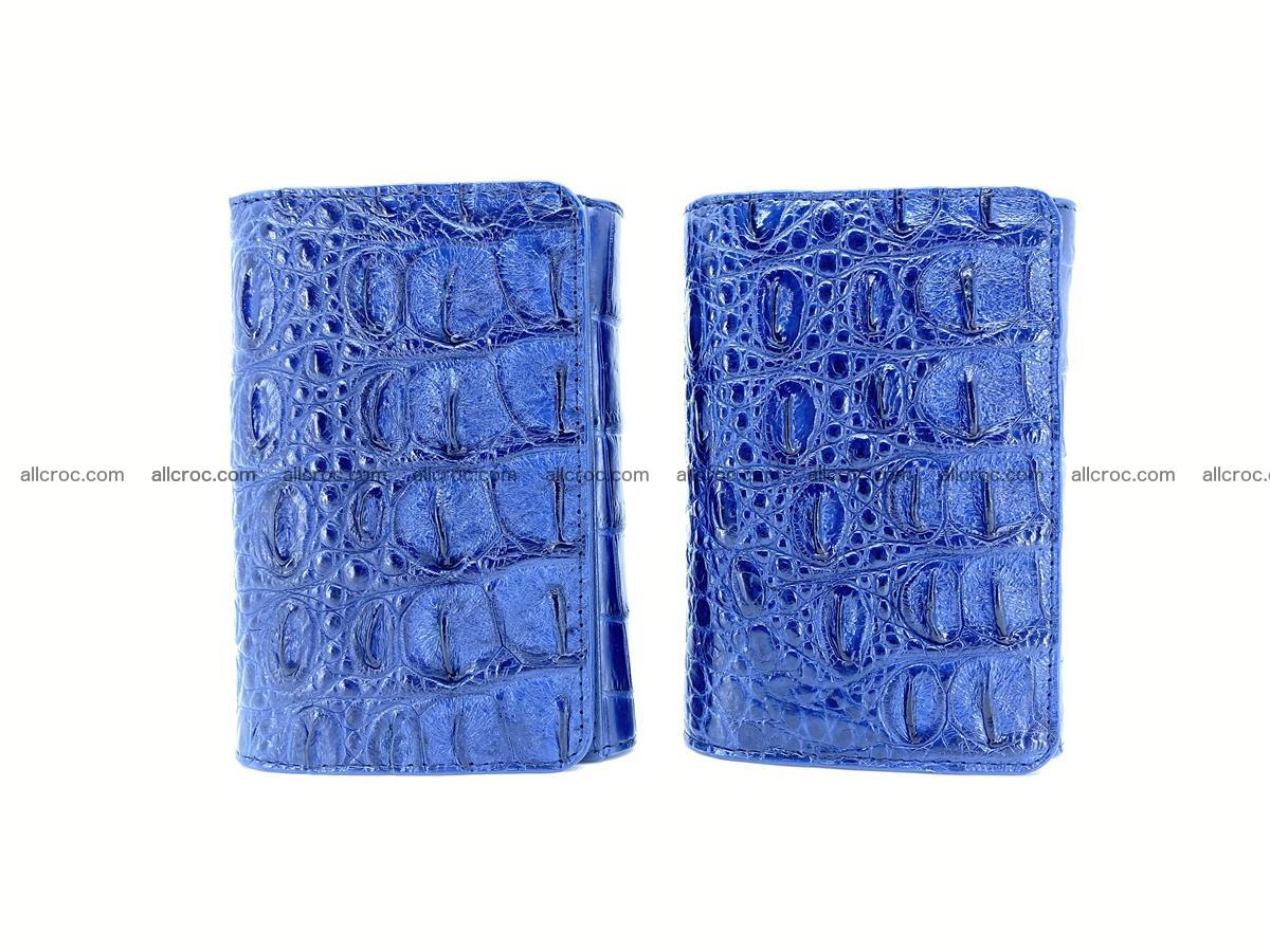 Siamese crocodile skin wallet for women, trifold medium size 434 Foto 11