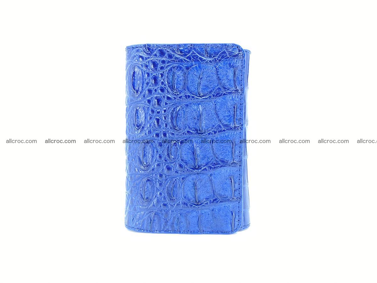 Siamese crocodile skin wallet for women, trifold medium size 434 Foto 2