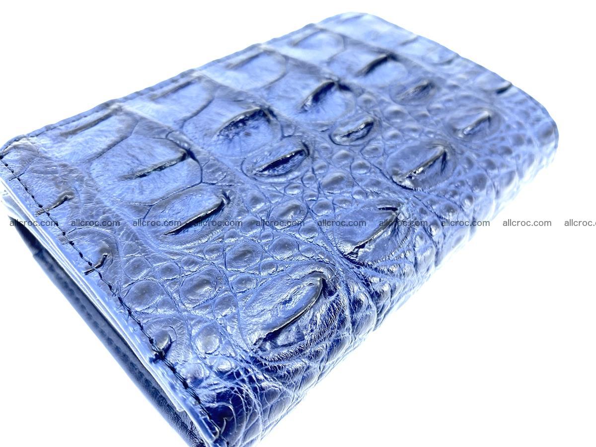 Siamese crocodile skin wallet for women, trifold medium size 434 Foto 5
