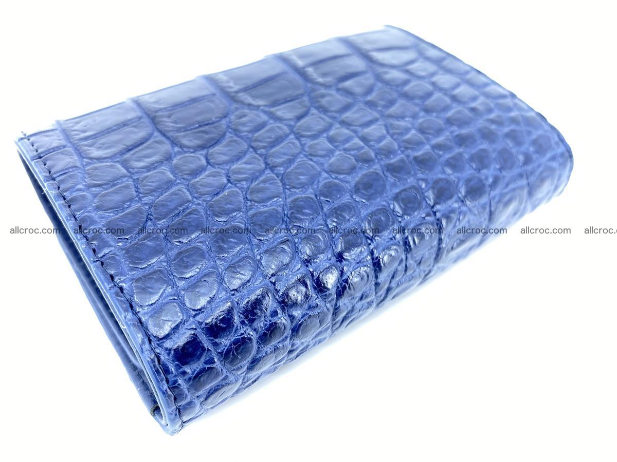 Siamese crocodile skin wallet for women, trifold medium size 434 Foto 6
